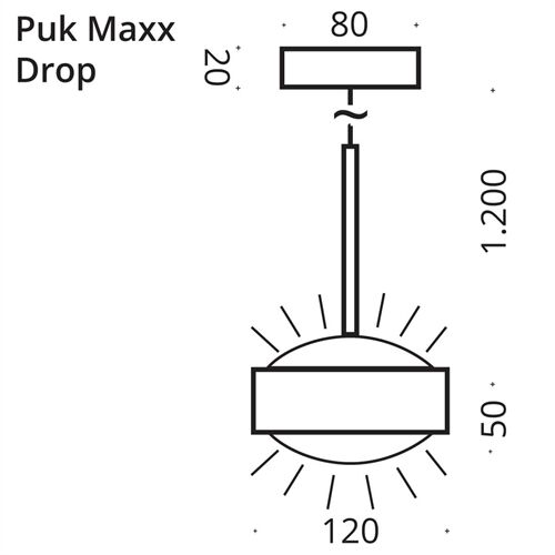 Top Light Puk Maxx Drop Solo LED 2x12W 2700K