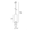 DLS HANGING BALI P3 Adapter, 230V GU10 D=76 H=275mm