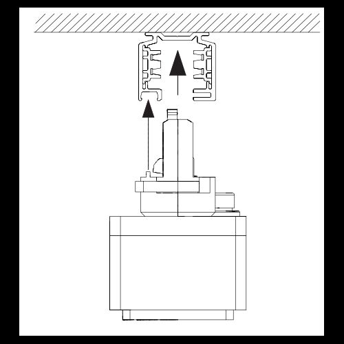 EUTRAC 3~Steckdose für Stromschiene