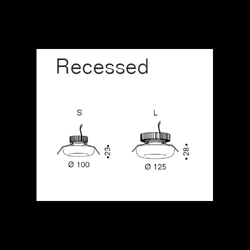 SERIEN CAVITY Recessed S LED 10W/1220lm 2700K Triac-dim