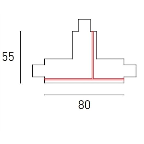 NORDIC*ALUMINIUM 1~T-VerbinderSchutzleiter Außen/Rechts B=80 T=55cm