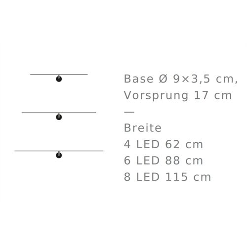Catellani&Smith LIGHT STICK CW 4 LED 4W 2700Lm 560Lm 620mm