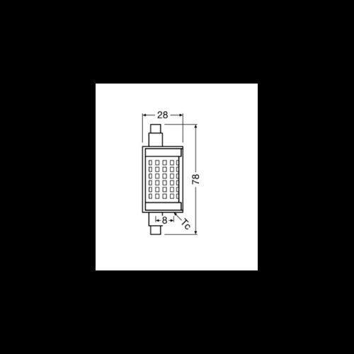 LEDVANCE LED LINE78-100 DIM 11,5W 827 R7S P 1521lm