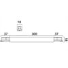 2~TRACK 240V Mitteleinspeisung 2~/schmal L300 18x18mm 2x240V