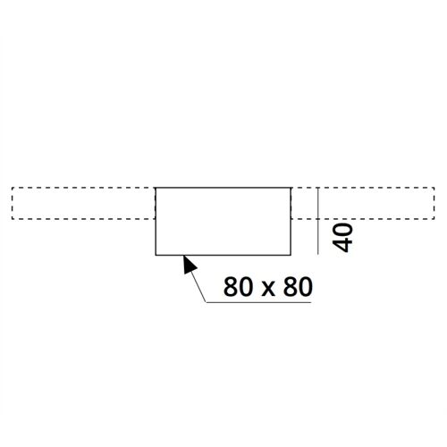 2~TRACK 240V Mitteneinspeiser 2~Schiene 80x80 H40mm 2x240V