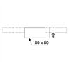 2~TRACK 240V Mitteneinspeiser 2~Schiene 80x80 H40mm 2x240V