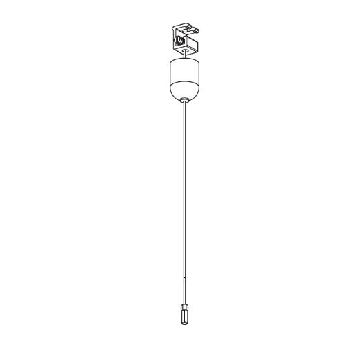 NORDIC*ALUMINIUM Seilabhängung 1~Schiene L=3m kürzb. /mit Kappe