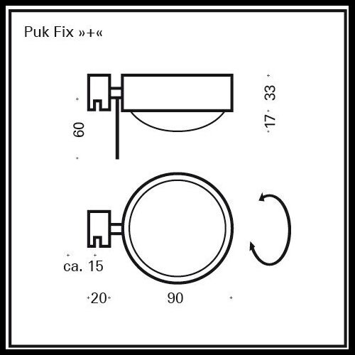 Top Light Spiegelklemmleuchte PUK MINI FIX+ IP20 LED 2x8W
