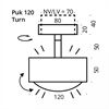 Top Light Puk! 120 Turn,up&downlight LED 2x10W 1662Lm 2700K
