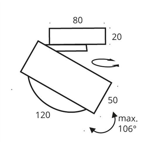 Top Light Puk! 120 Move Avantgarde 1x10W 831Lm 2700K