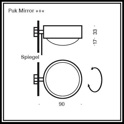 Top Light Spiegeleinbauleuchte PUK MINI MIRROR LED- 2x8W