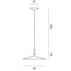Foscarini Pendelleuchte APLOMB LARGE SOSPENSIONE GRIGIO 12W