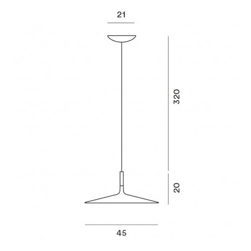 Foscarini Pendelleuchte APLOMB LARGE SOSPENSIONE GRIGIO 12W