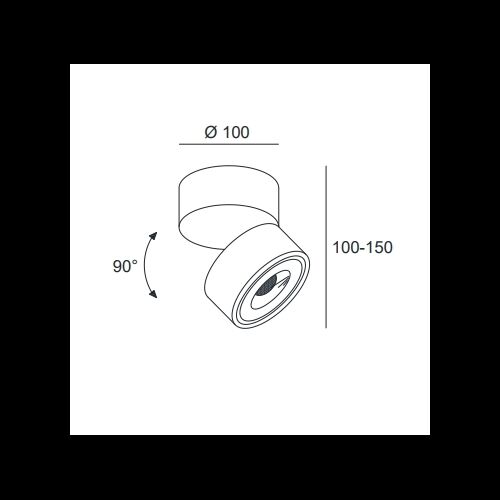 DLS CLIPPO OUTDOOR 8,8W 3000K 990Lm 30° IP65 phasDim