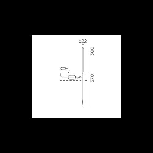 IP44.de kal S connect 4W 80Lm 2700K D22 H300+Erdspiess