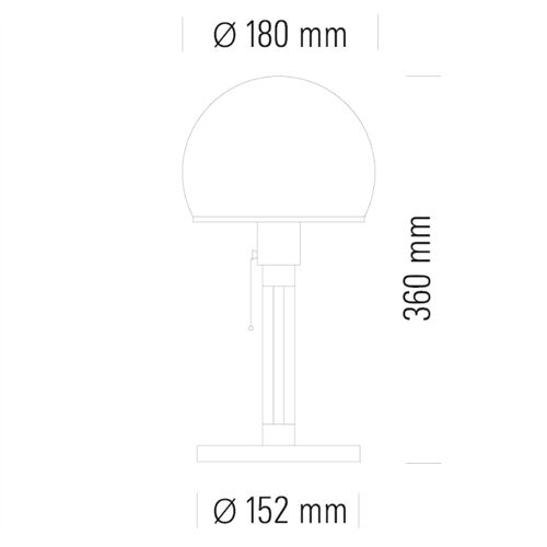 TECNOLUMEN Bauhauslampe WG24 100Jahre -Sonderedition