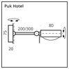 Top Light Puk Mini Hotel Arm 300mm LED 2x8W 2700K 1200Lm