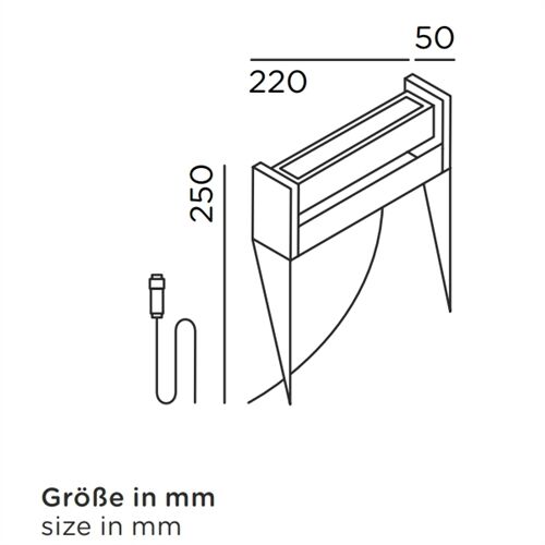 IP44.de Strahler -slat spike- connect 8W 280lm 2700K IP65