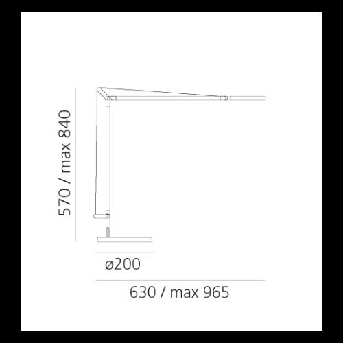 Artemide DEMETRA Body LED 3000K 6W 726Lm mit Tischfuß