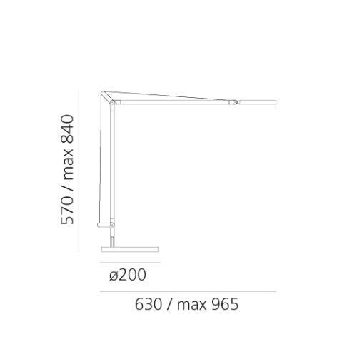 Artemide DEMETRA Body LED 3000K 6W 726Lm mit Tischfuß
