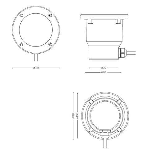 IP44.de Einbauleuchte-in A- asymmetric 8W 238lm 2700K IP67