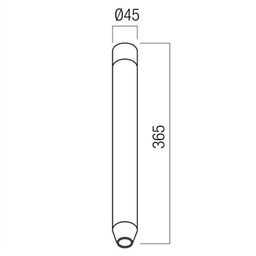 ARELUX XLOOP 25 CLINDRICAL DRIVER BOX D=45 L=365mm