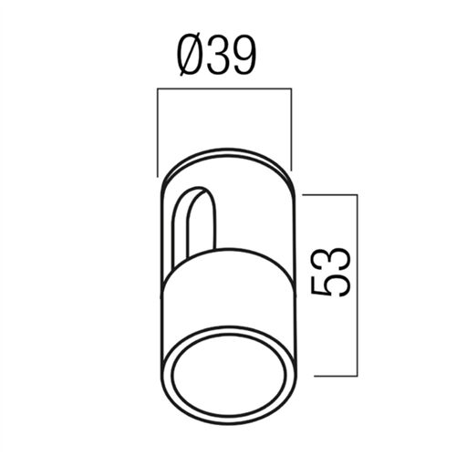 ARELUX XLOOP 25 Wand/Decken Befestigung D=39 H=53mm