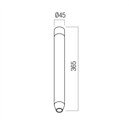 ARELUX XLOOP 25 CLINDRICAL DRIVER BOX D=45 L=365mm