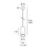DLS BALI-S- Pendelleuchte 230V GU10 D=76 H=170mm