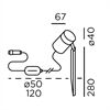 IP44.de piek mini connect 4W/192lm 2700K dimb. Flood IP65