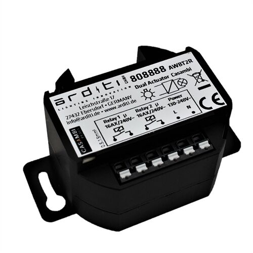 ARDITI Zweifacher Schaltaktor Bluetoothmodul Casambi-App