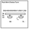 Top Light Puk Choice Turn 1250 4Köpfe 8x8W 2700K 4800Lm dimb