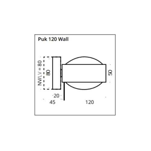 Top Light Wandleuchte Puk! 120 Wall 2x10W 1662Lm 2700K