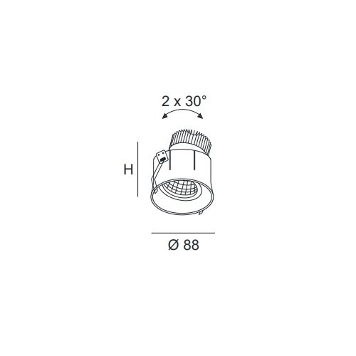 DLS RENA Einbaustrahler schwenkb. D=88mm GU10 230V
