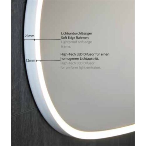 Top Light Flow Lin Lichtspiegel FLOW1 H76 B100 Dim/Tuneable