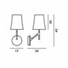 Foscarini BIRDIE PARETE Wandleuchte E27 dimb. H=42 B=17