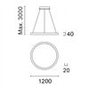 ALS Ringleuchte SUDR dir/indir D=1200 2700K 92W Dim
