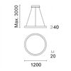 ALS Ringleuchte SUDR dir/indir D=1200 2700K 92W Dim
