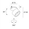 DLS CLIPPO S EP 1x9,5W LED 34° D=75 dimb.1910K-3000K