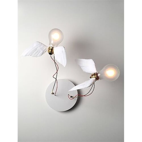 Ingo Maurer Lucellino Doppio 2x5W LED Birnen mit Gänsefedern