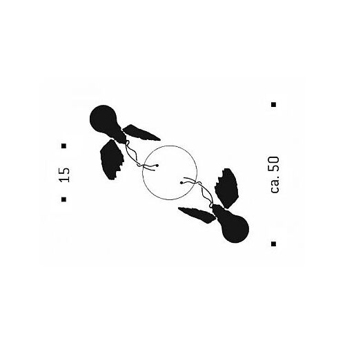 Ingo Maurer Lucellino Doppio 2x5W LED Birnen mit Gänsefedern