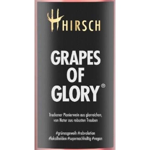 HIRSCH.wine GRAPES OF GLORY- ROSÈ 0,75l 13,5%Vol Piwi trocken