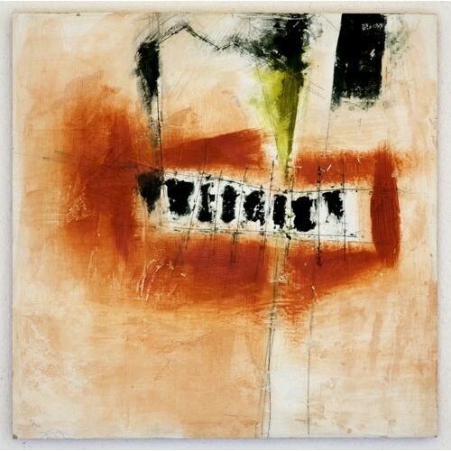 Dagmar Hintzmann Das Lächeln am Fuße der Leiter- 2007 60x60cm