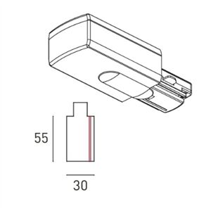 NORDIC*ALUMINIUM 1~ ENDEINSPEISER -Rechts- Schutzleiter
