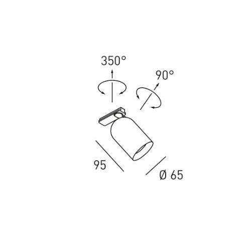 DLS Beetle P1 230V GU10 LED dreh/schwenkb.350°/90°
