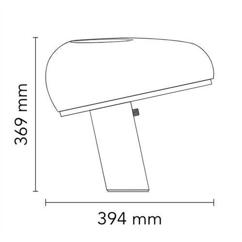 FLOS SNOOPY Tischleuchte, Marmor, Metall Fassung E27