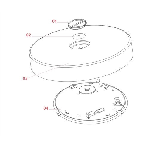 FLOS BUTTON Decken-/Wandleuchte für 5xG9 LED