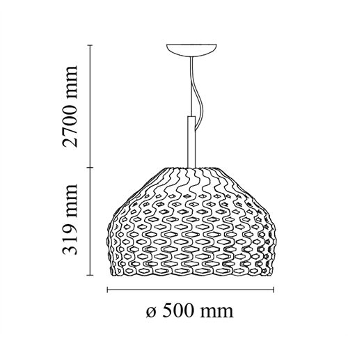 FLOS Pendelleuchte TATOU S2 1xE27 D=500 H=319