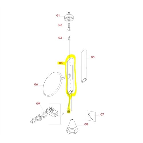 FLOS Ersatzteile Steuereinheit zur Seil-Pendelleuchte OK