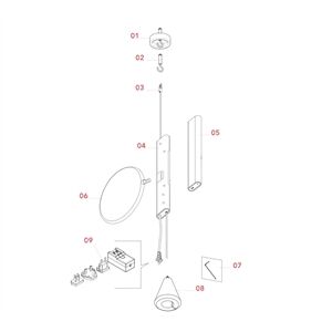 FLOS Ersatzteile OK - Seil-Pendelleuchte